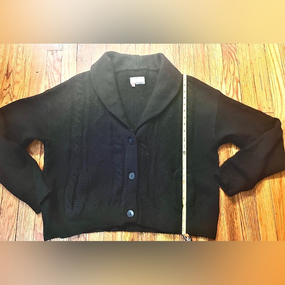 Pilcro Black Shawl Collar Cardigan - Picture 6 of 8